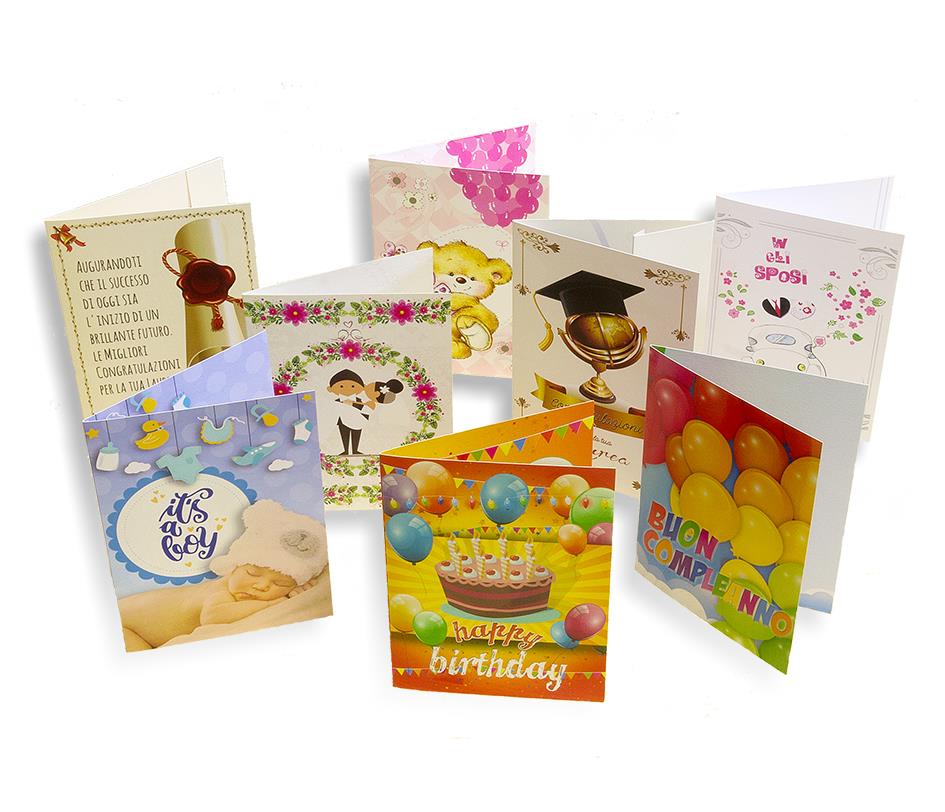 Set Biglietti Auguri Assortiti per ogni occasione