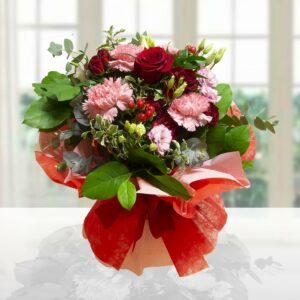 Romantic Love bouquet romantico con una rosa rossa